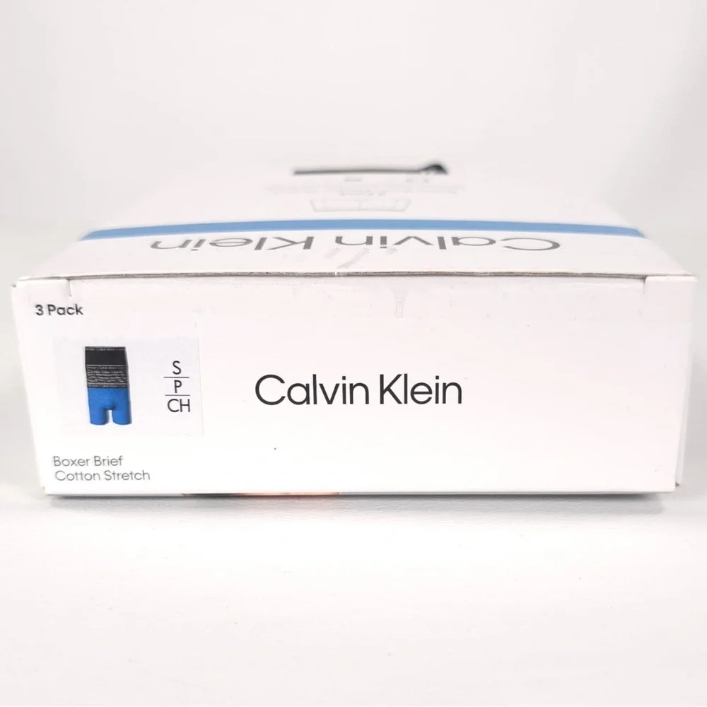 Calvin Klein‎ 3 Pack Boxer Brief SMALL Cotton Stretch Extra Soft